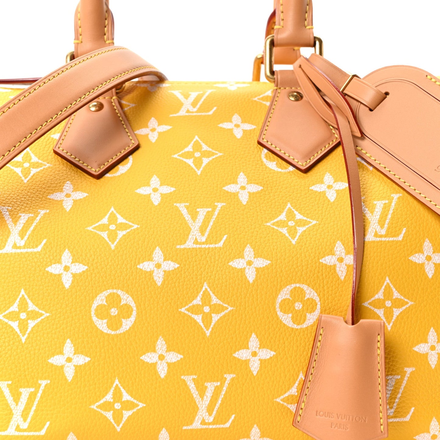 Calfskin Monogram Speedy P9 Bandouliere 30 Jaune Mat