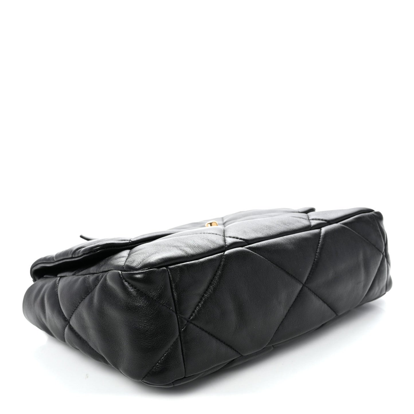 Lambskin Quilted Large Chanel 19 Flap Black