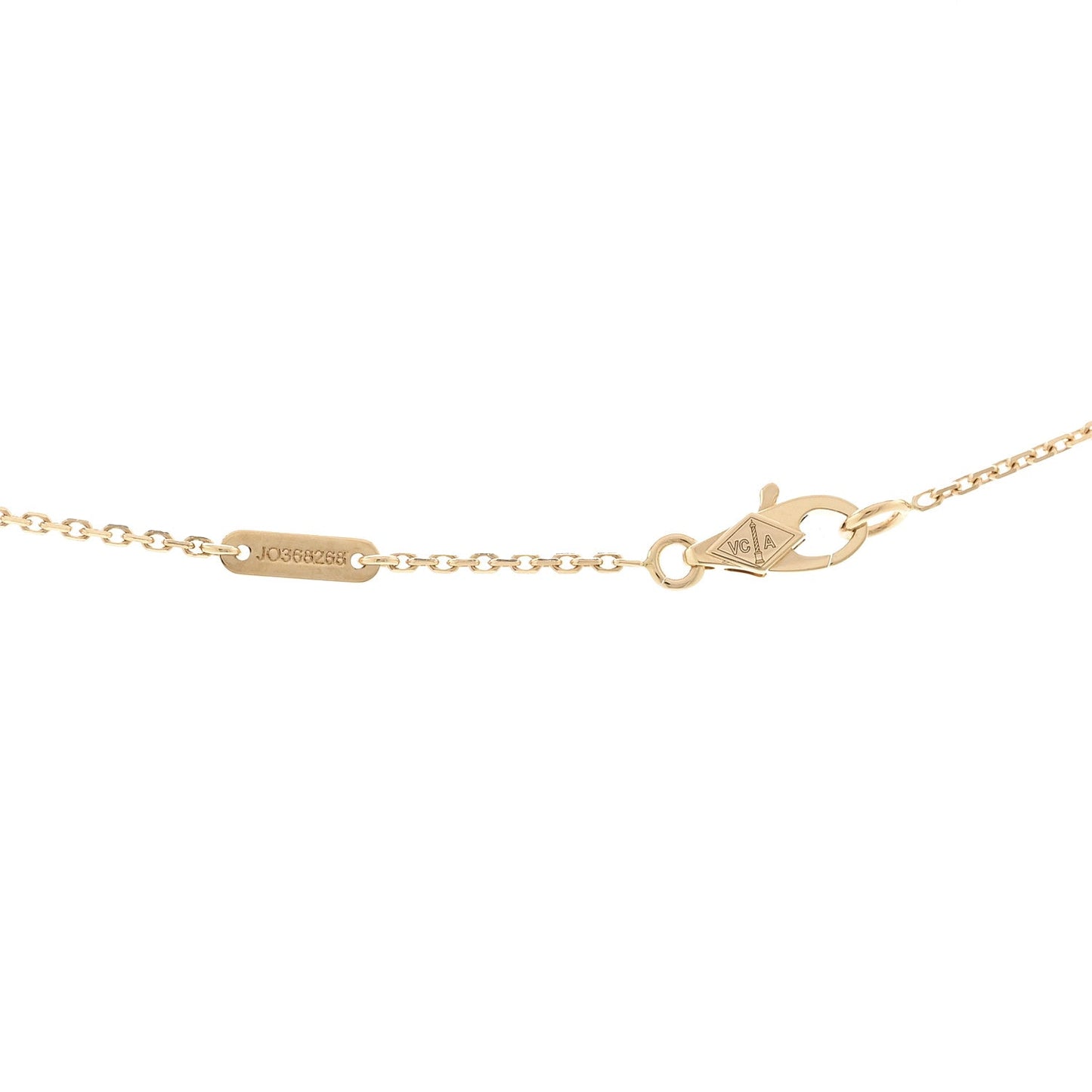 18K Yellow Gold Mother of Pearl Sweet Alhambra Pendant Necklace