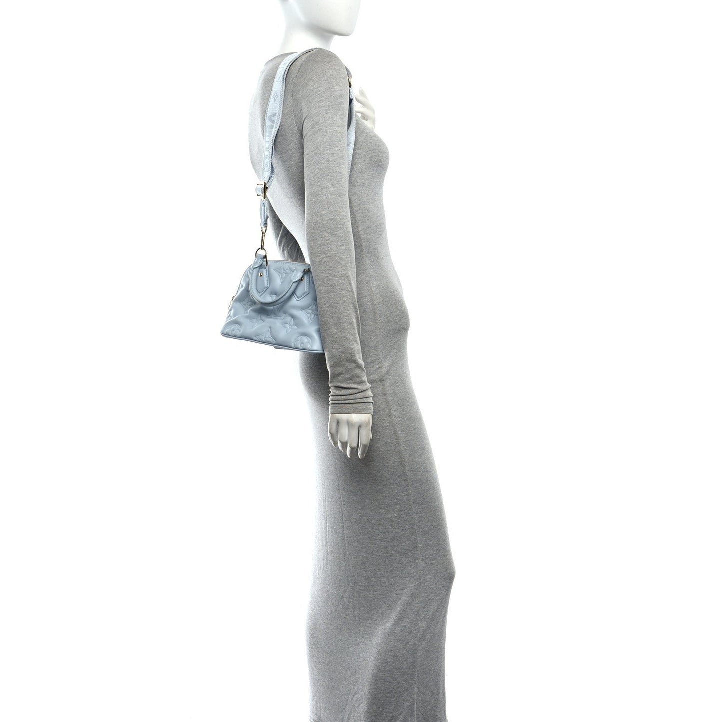 Calfskin Bubblegram Alma BB Ice Blue