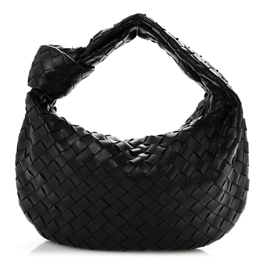 Nappa Intrecciato Teen Jodie Hobo Black