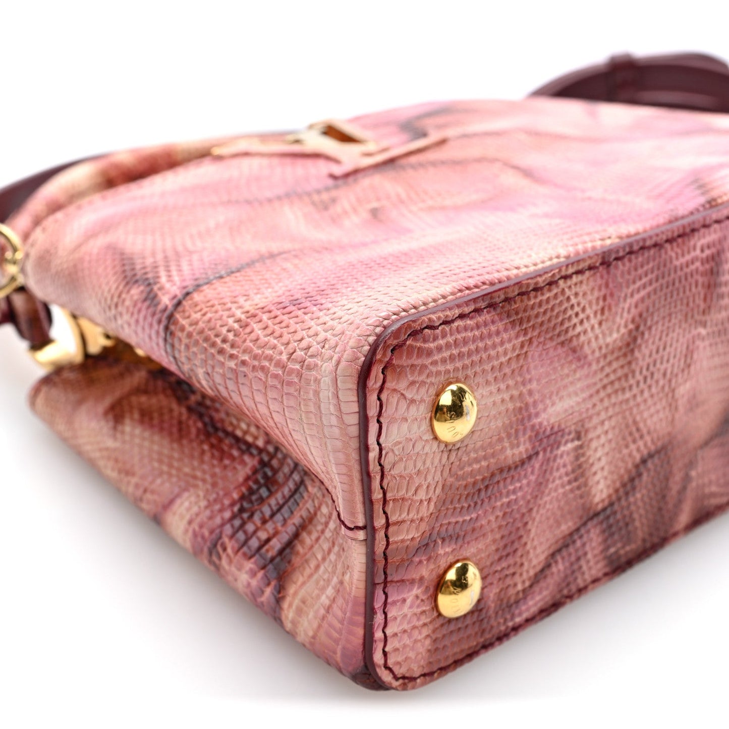 Lizard Mini Capucines Pink Multicolor