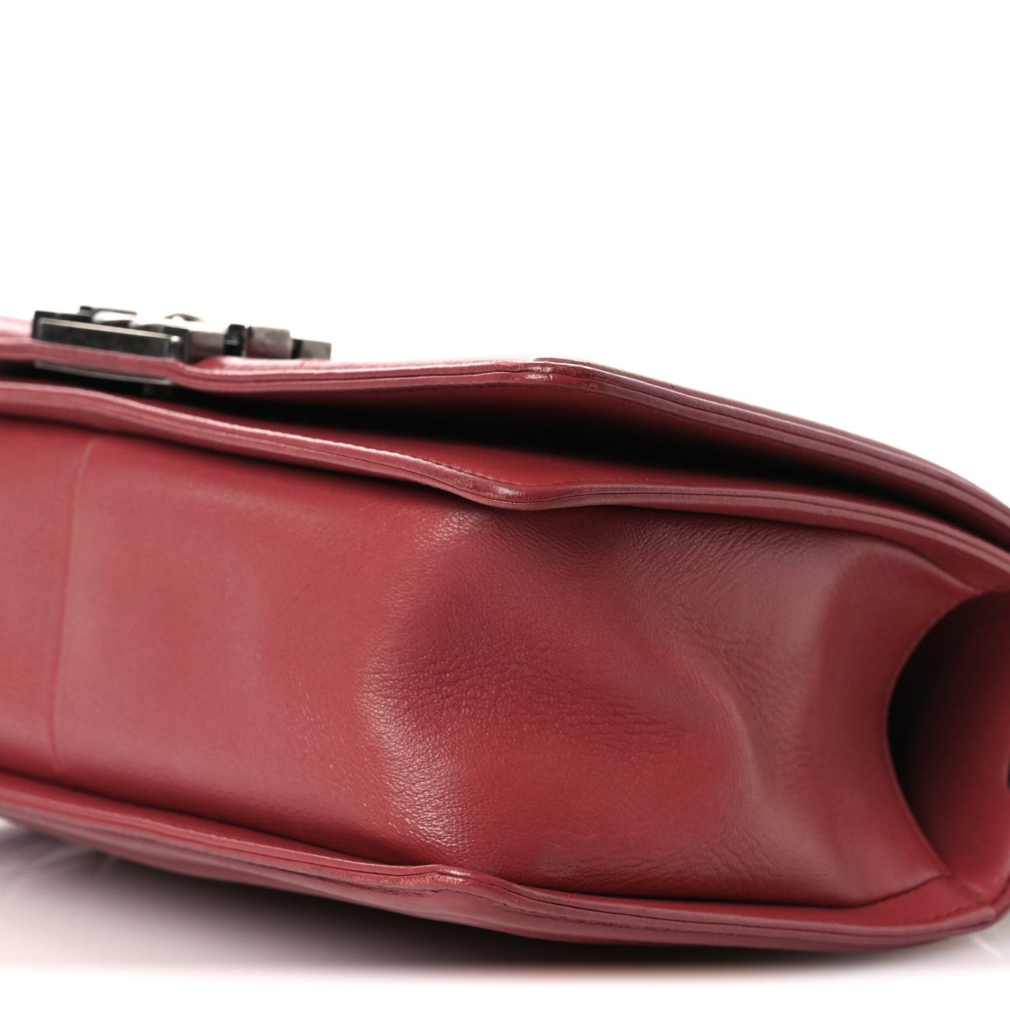 Lambskin Quilted Medium Boy Flap Dark Pink