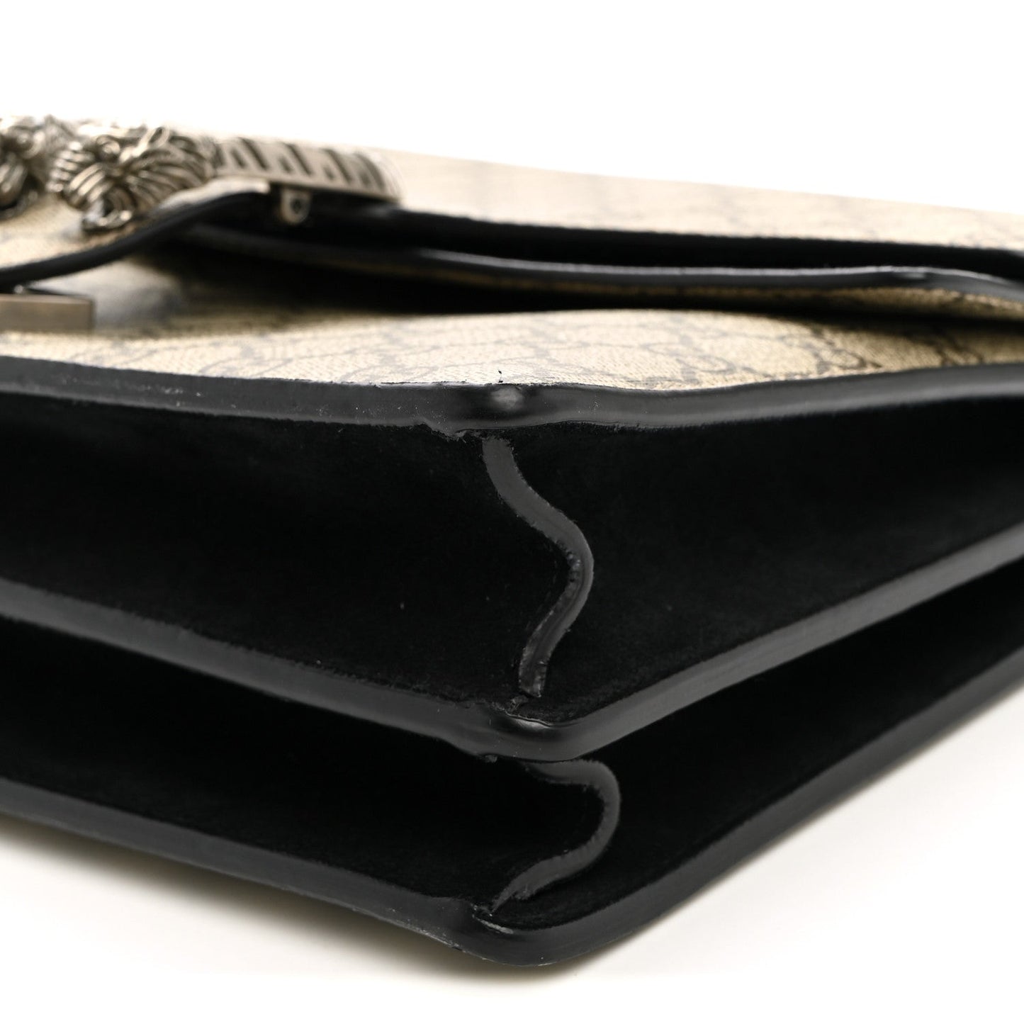 GG Supreme Monogram Medium Dionysus Shoulder Bag Black