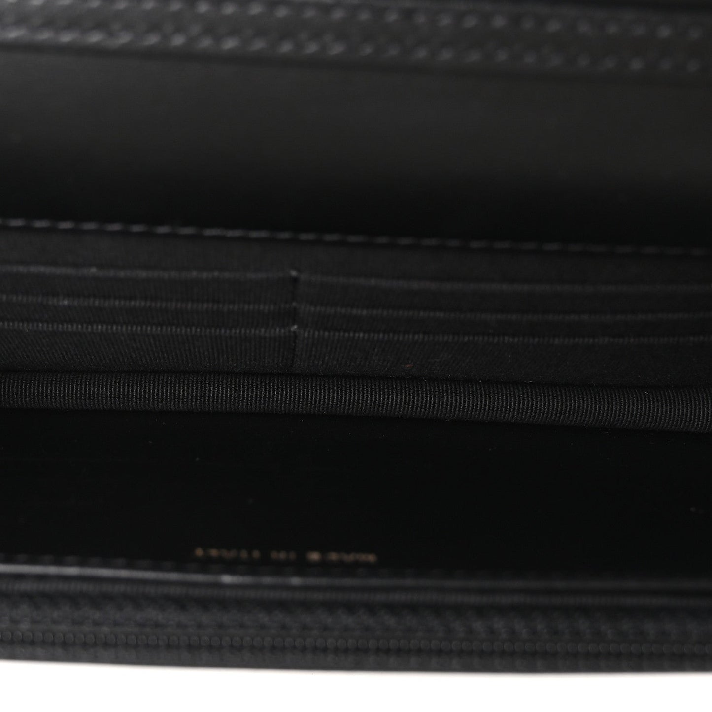 Calfskin Quilted Maxi Pearl Wallet On Chain WOC Black