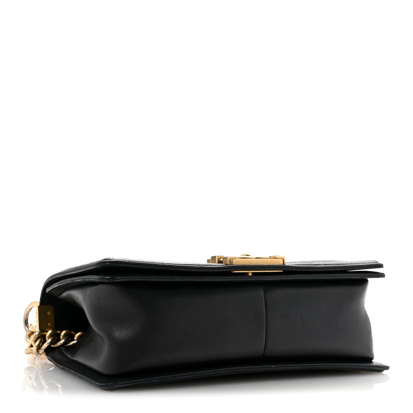 Lambskin Quilted Medium Boy Flap Black