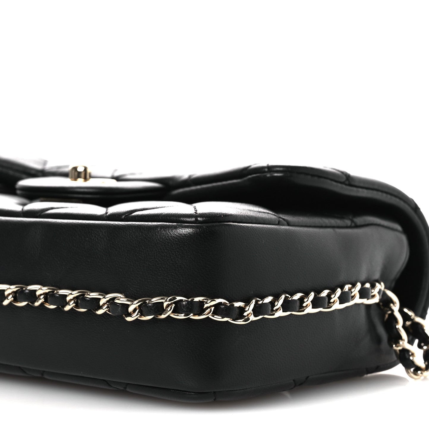 Lambskin Quilted Small My Precious Flap Black