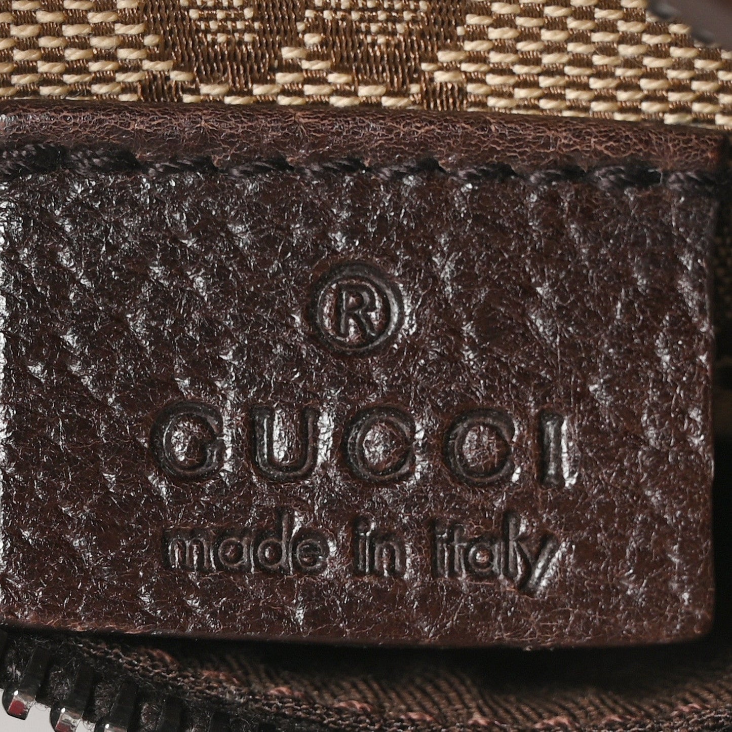 Monogram Web Belt Bag Dark Brown