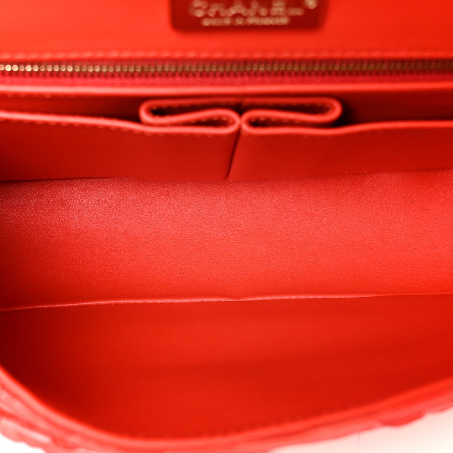 Snakeskin Medium Double Flap Red