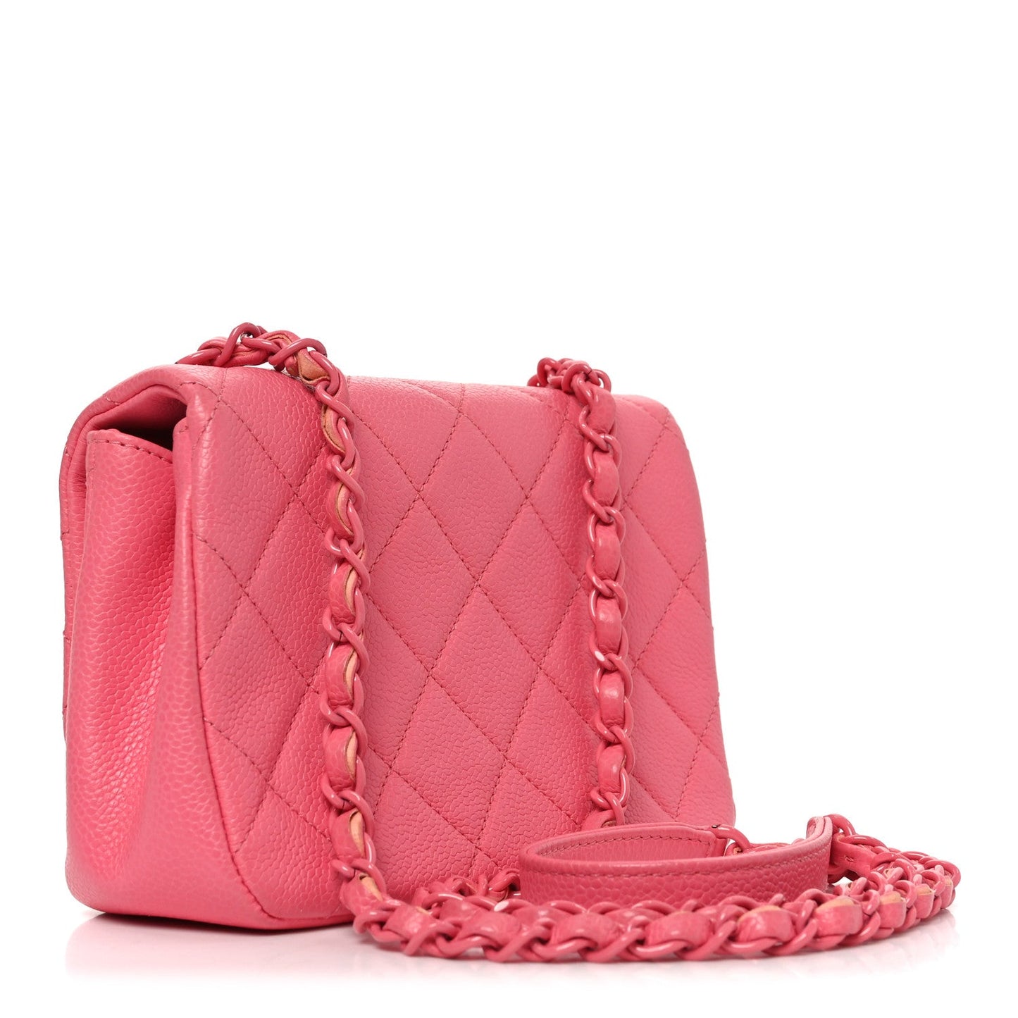 Caviar Quilted Mini Incognito Square Flap Pink