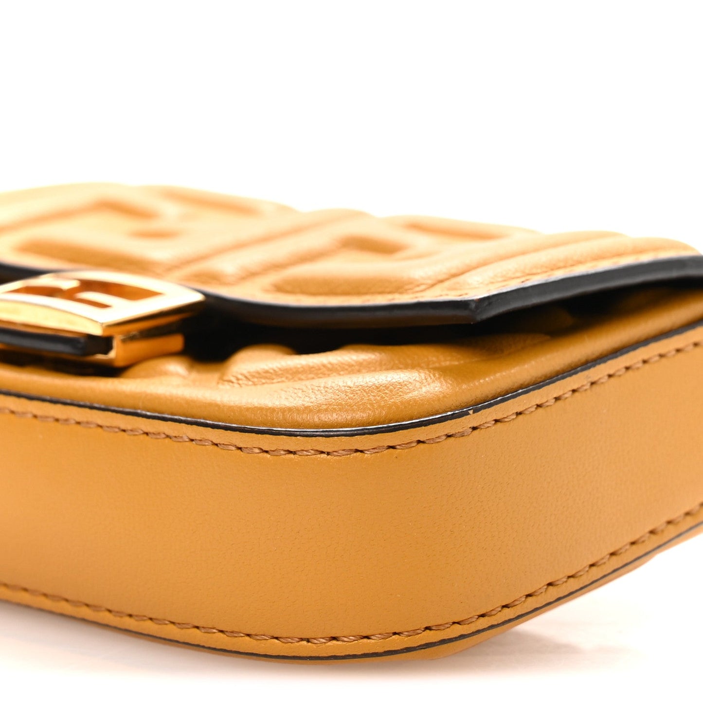 Nappa Matisse FF Embossed Nano Baguette Charm Zucca