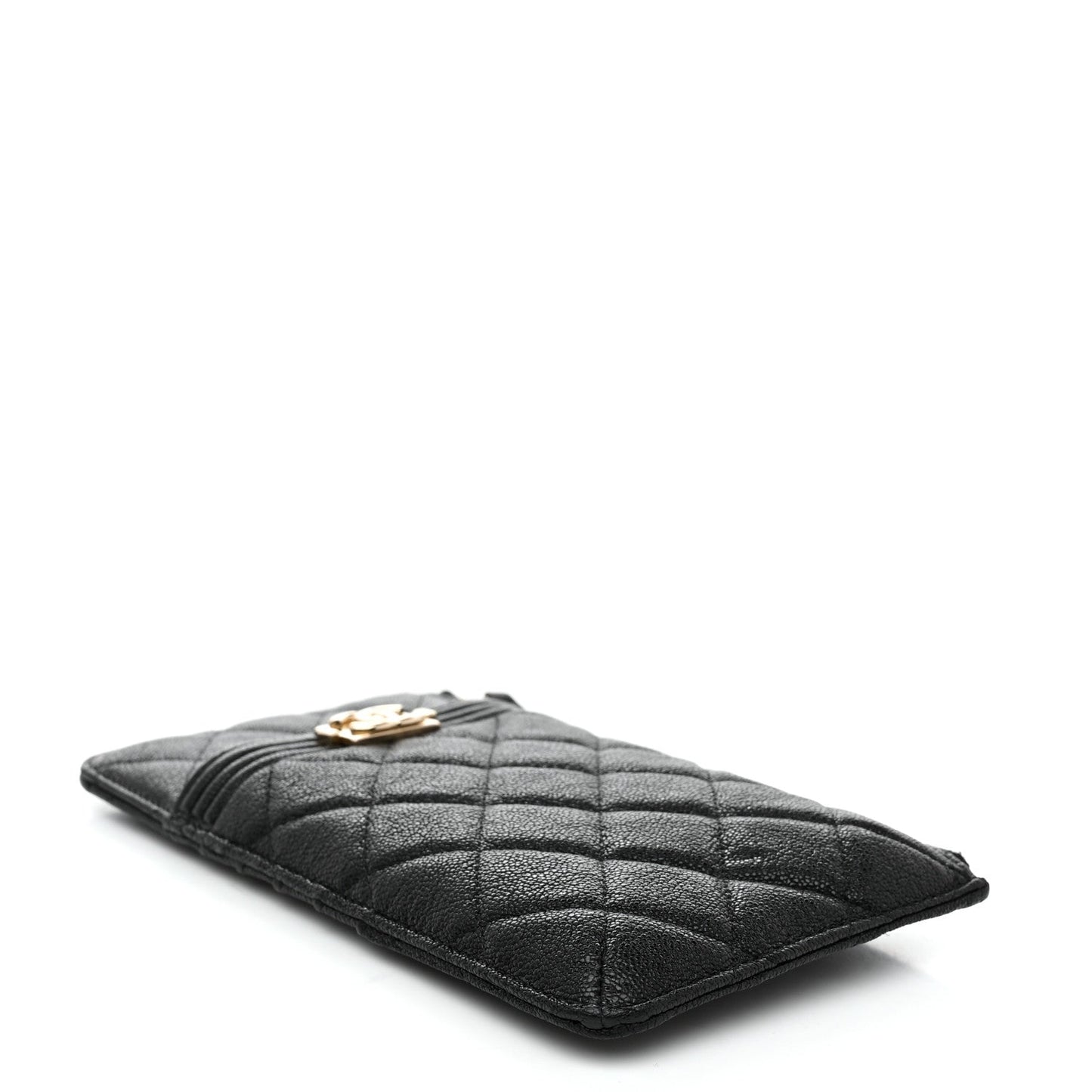 Caviar Quilted Boy iPhone Pouch Black