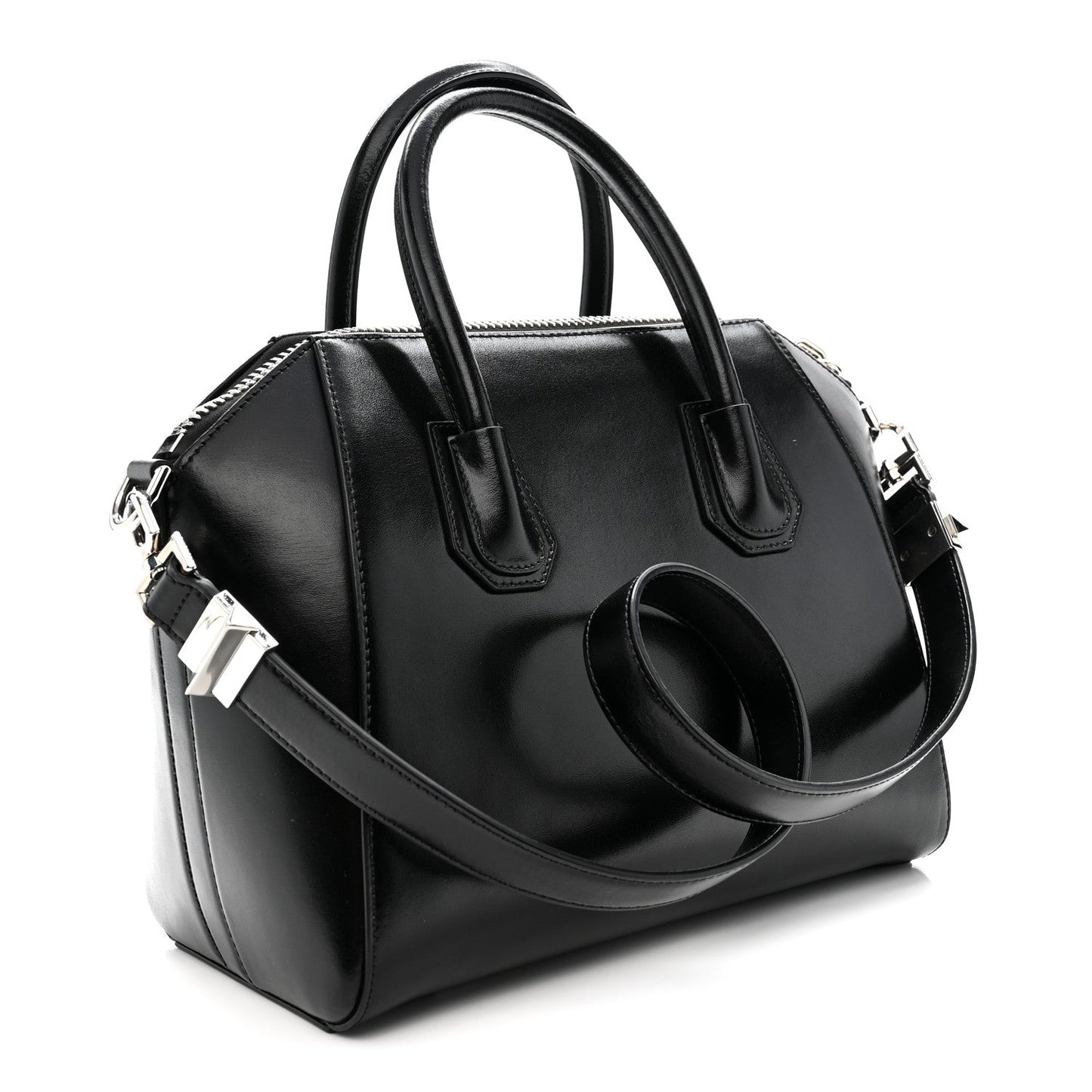 Shiny Lord Calfskin Medium Antigona Black