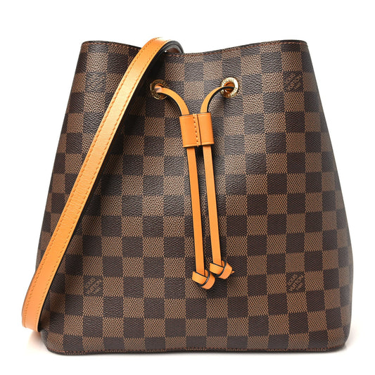 Damier Ebene Neonoe MM Safran