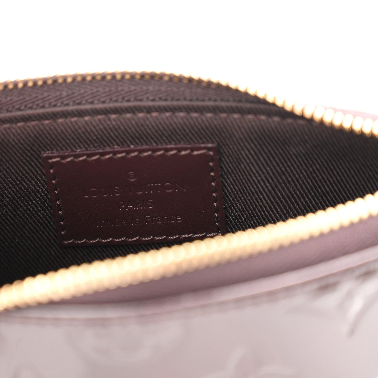 Vernis Monogram Mini Pochette Accessories Amarante