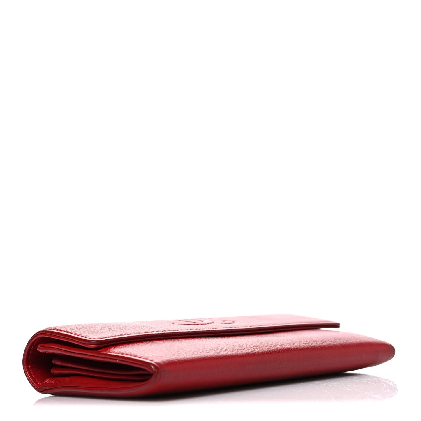 Caviar Timeless CC Large Gusset Flap Wallet Light Red