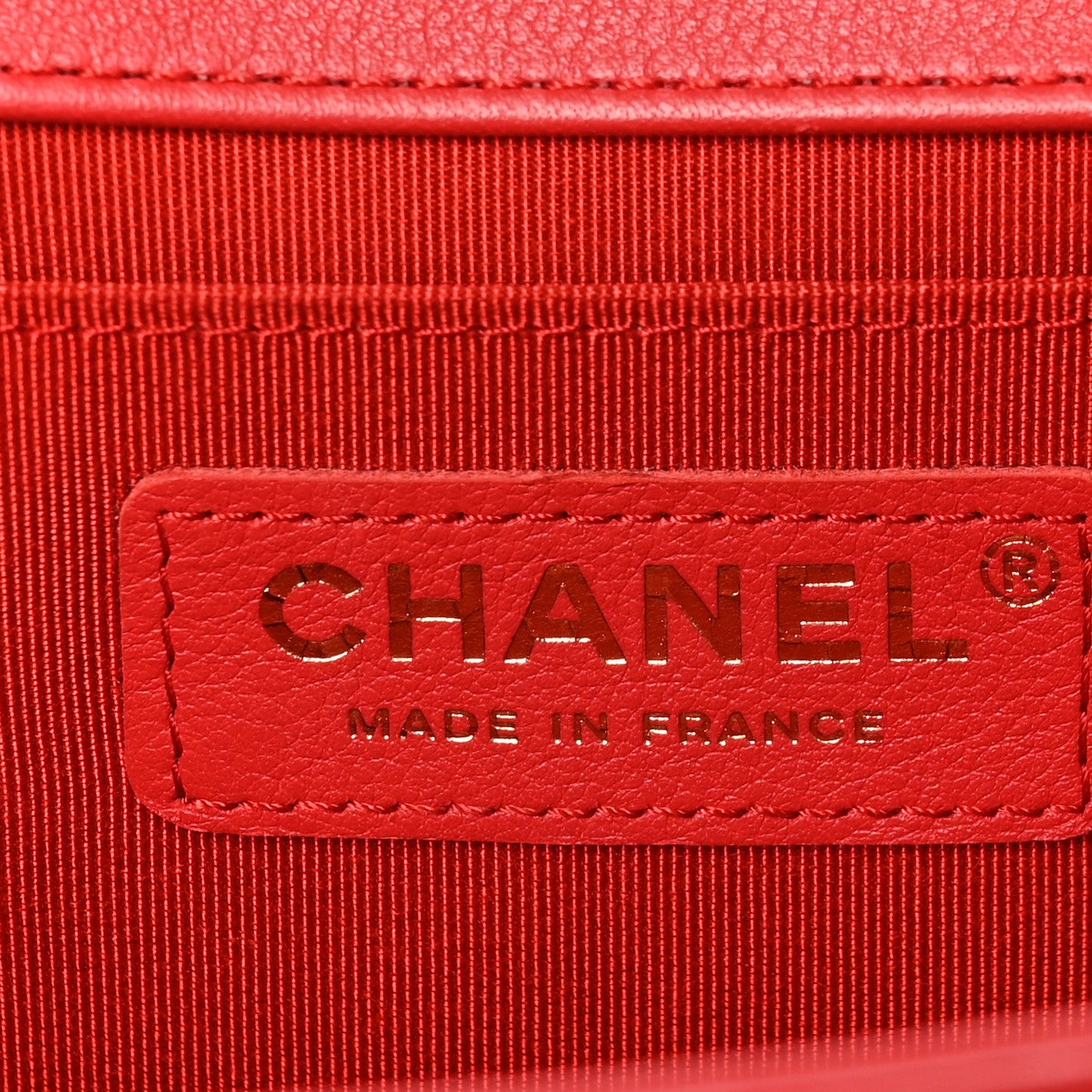 Lambskin Quilted Medium Boy Flap Red