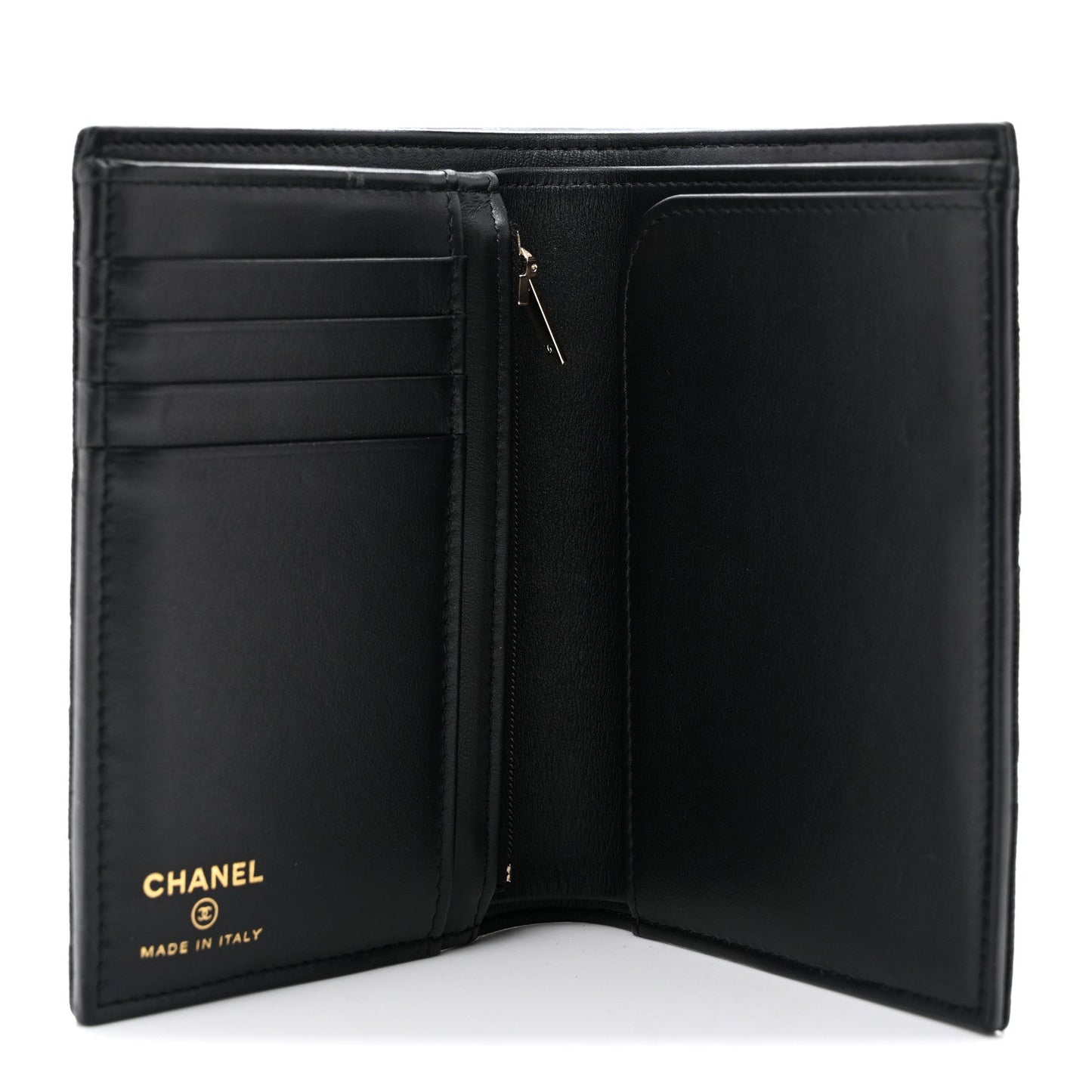 Caviar Quilted CC Passport Holder Black