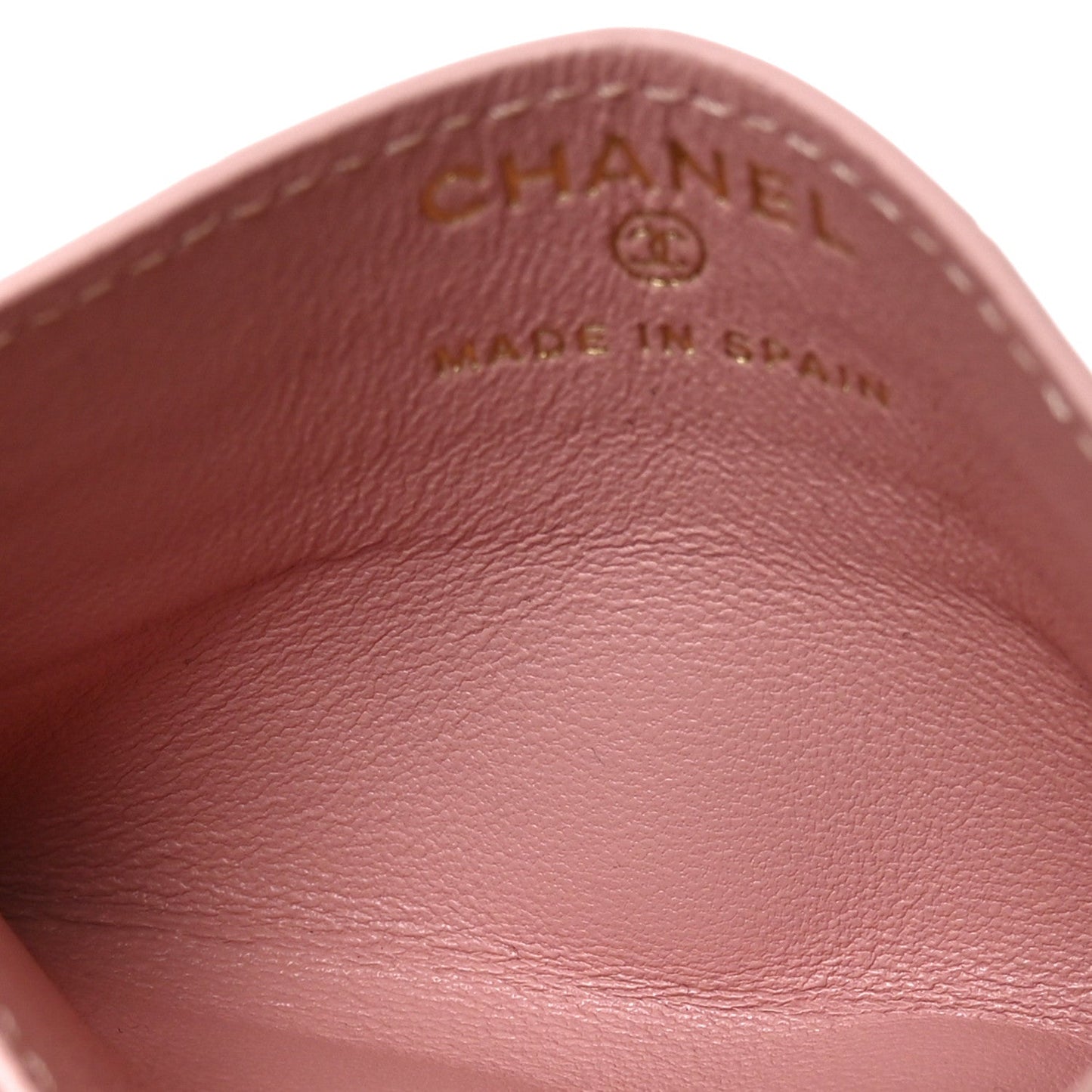 Calfskin Crocodile Embossed Crococo Card Holder Light Pink