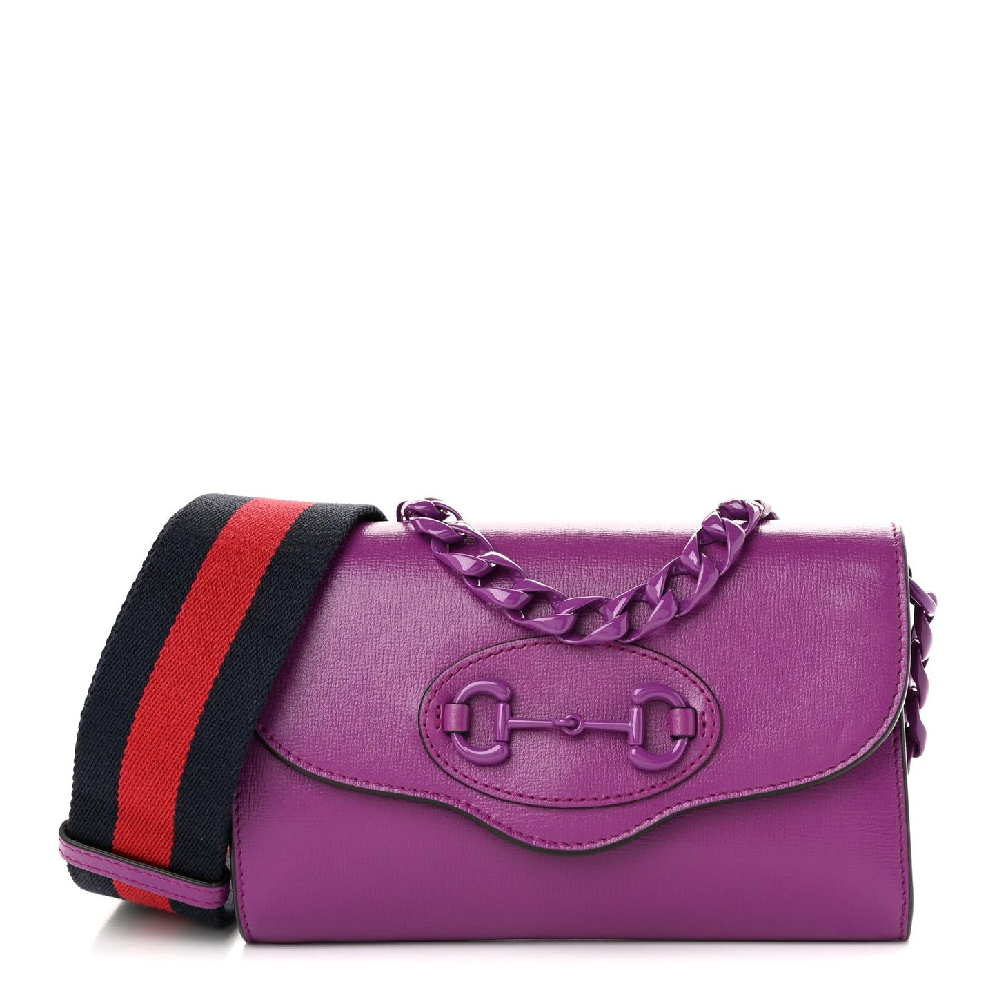 Azalea Calfskin Web Small Horsebit 1955 Crossbody Bag Spicy Cyclamin