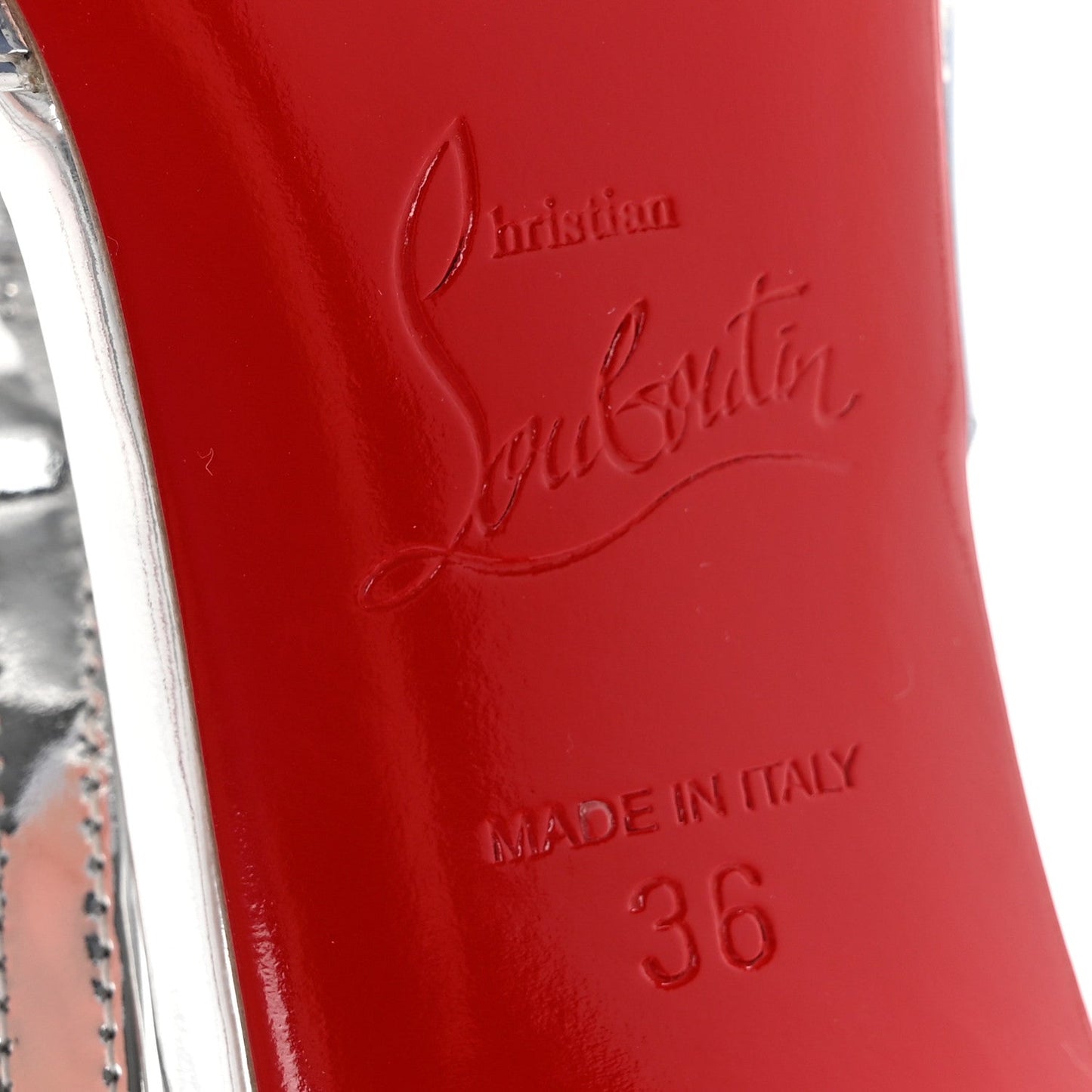 Patent PVC Posticha 80 Slingback Pumps 36 Silver