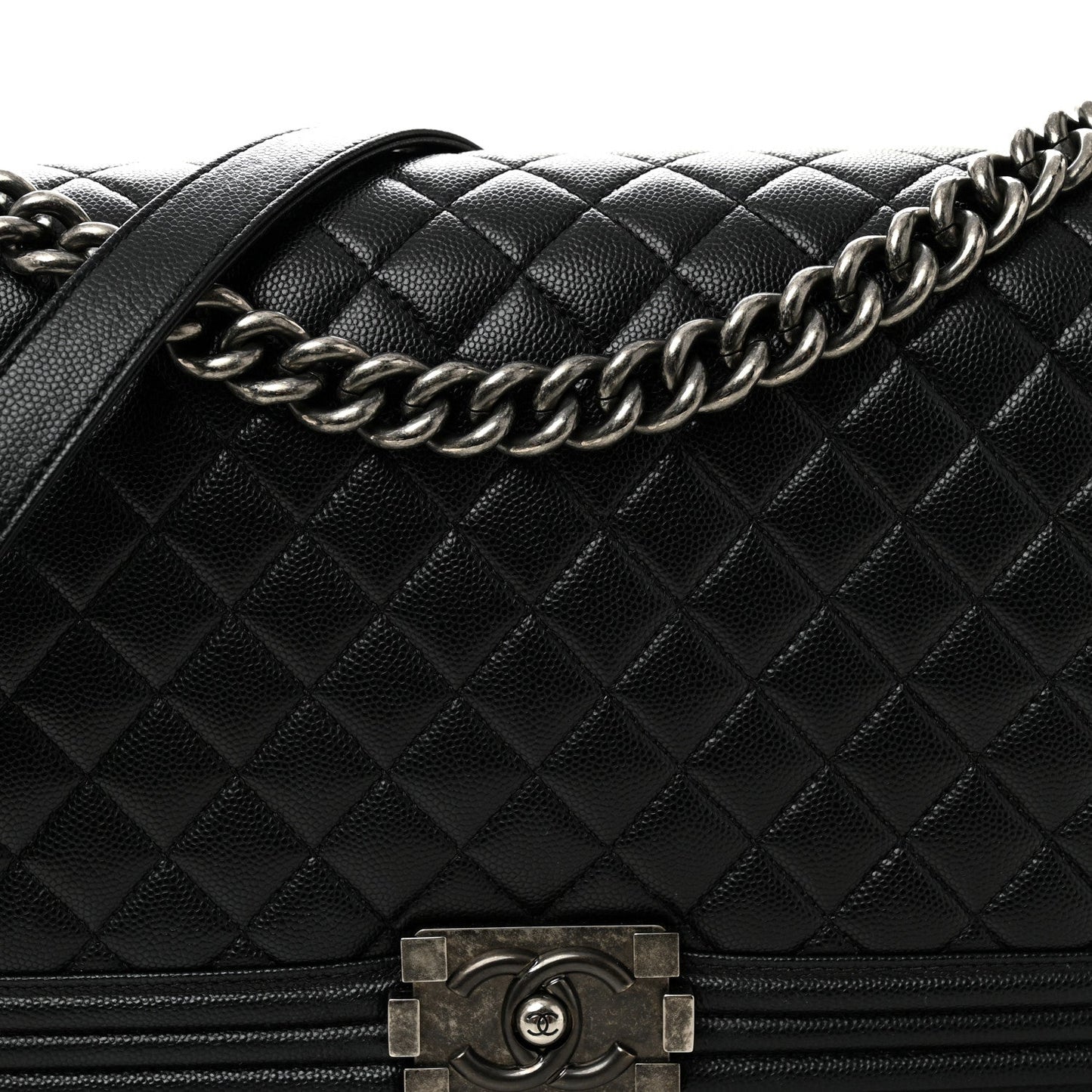 Caviar Quilted New Medium Boy Flap Black