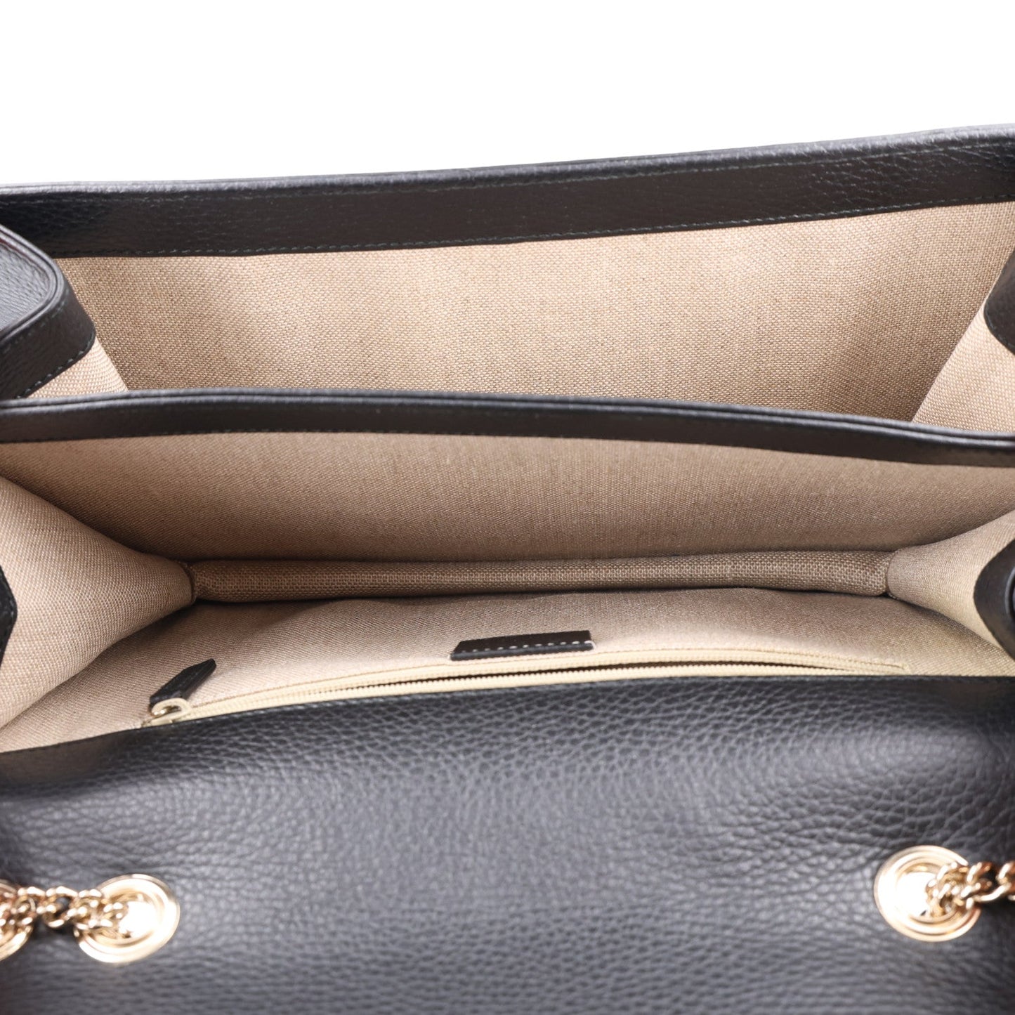 Dollar Calfskin Interlocking G Shoulder Bag Black