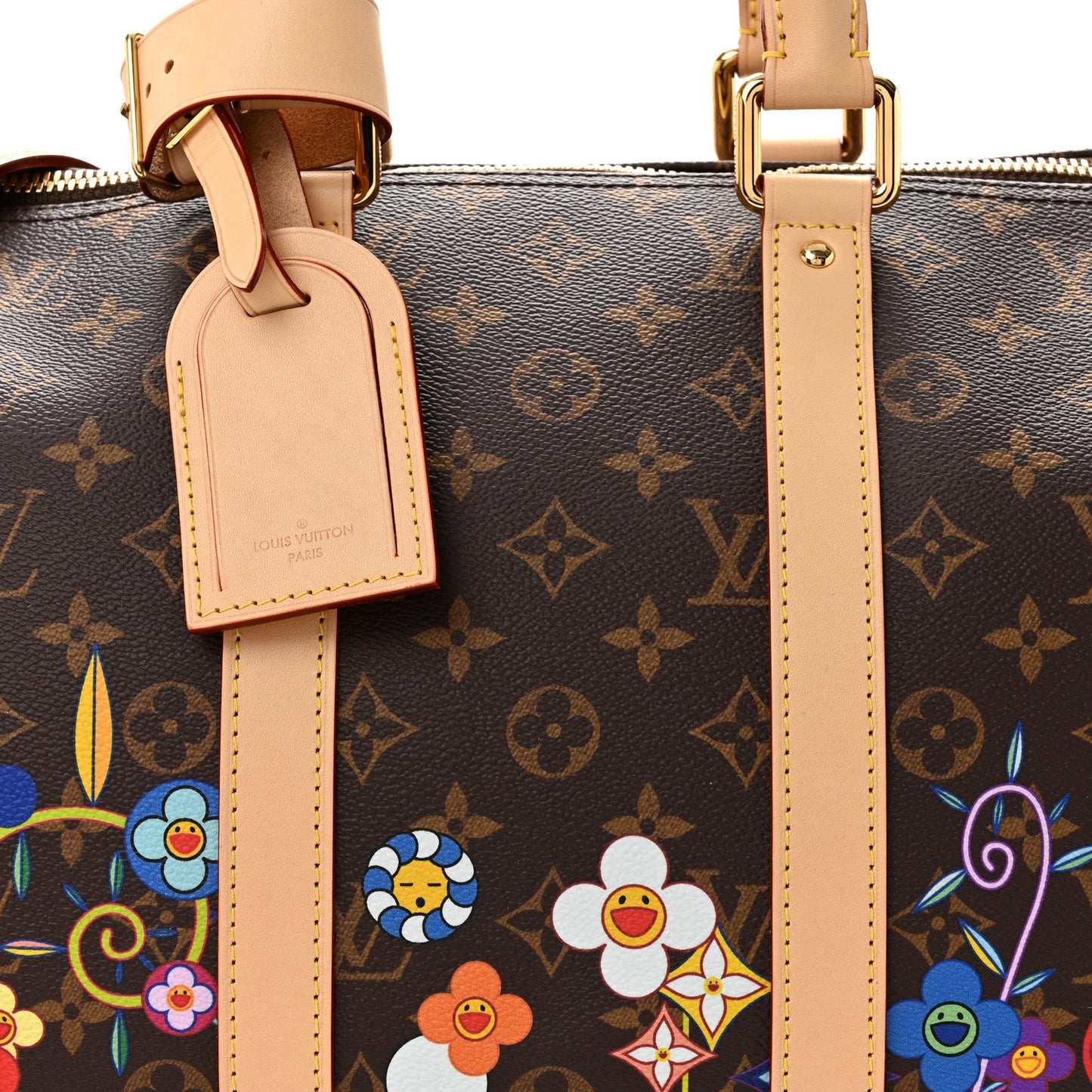LV X TM Monogram Flowers Keepall Bandouliere 45