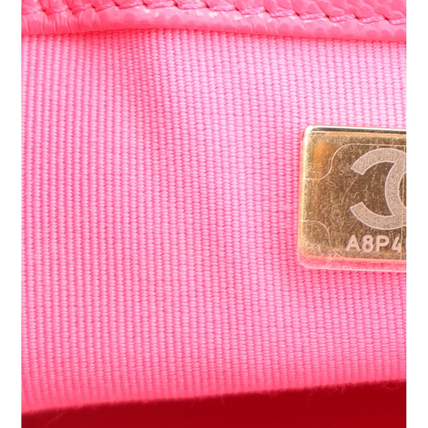 Shiny Caviar Quilted Chain Sunset Mini Flap Pink