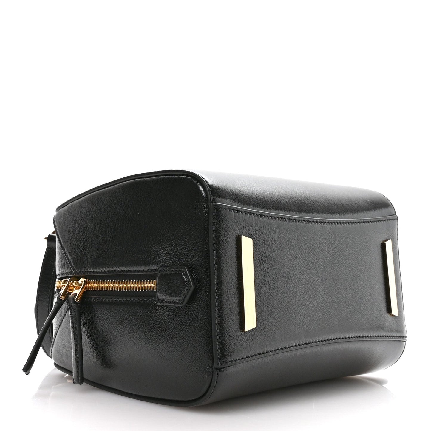 Tumbled Buffalo Mini Antigona Cube Bag Black