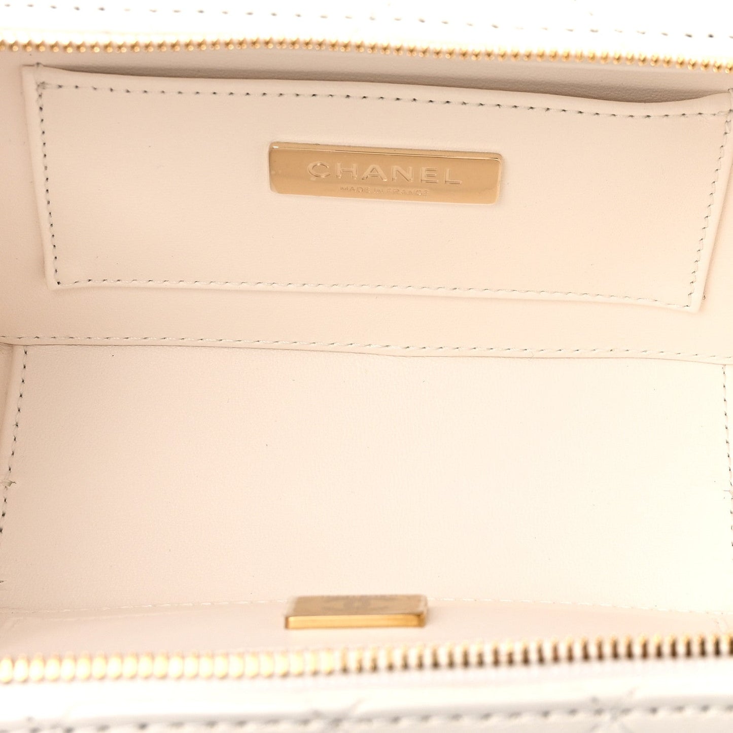 Lambskin Quilted Coco Click Bag White