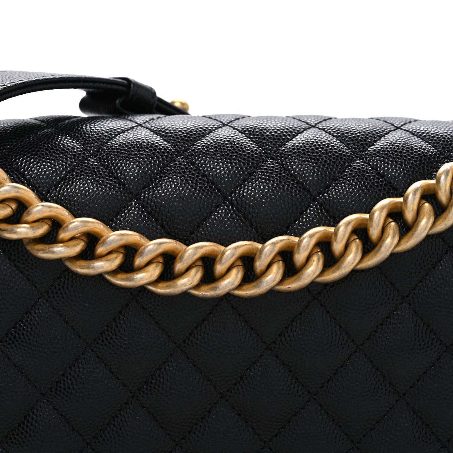 Caviar Quilted Medium Boy Flap Black