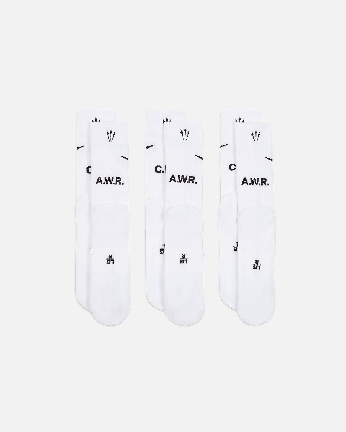 Nike Nocta Crew Socks 3 Pack White/Black