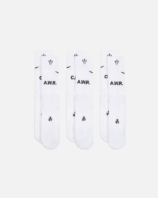 Nike Nocta Crew Socks 3 Pack White/Black