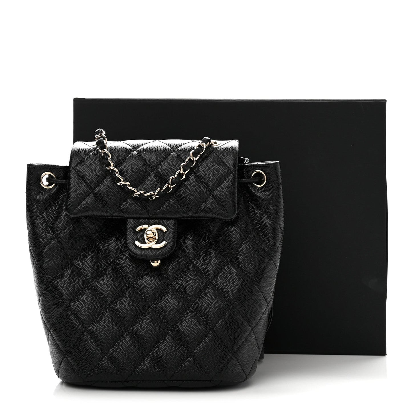 Caviar Quilted Mini Urban Spirit Backpack Black