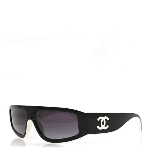 Acetate Cat Eye Sunglasses 6057 Black White Black White
