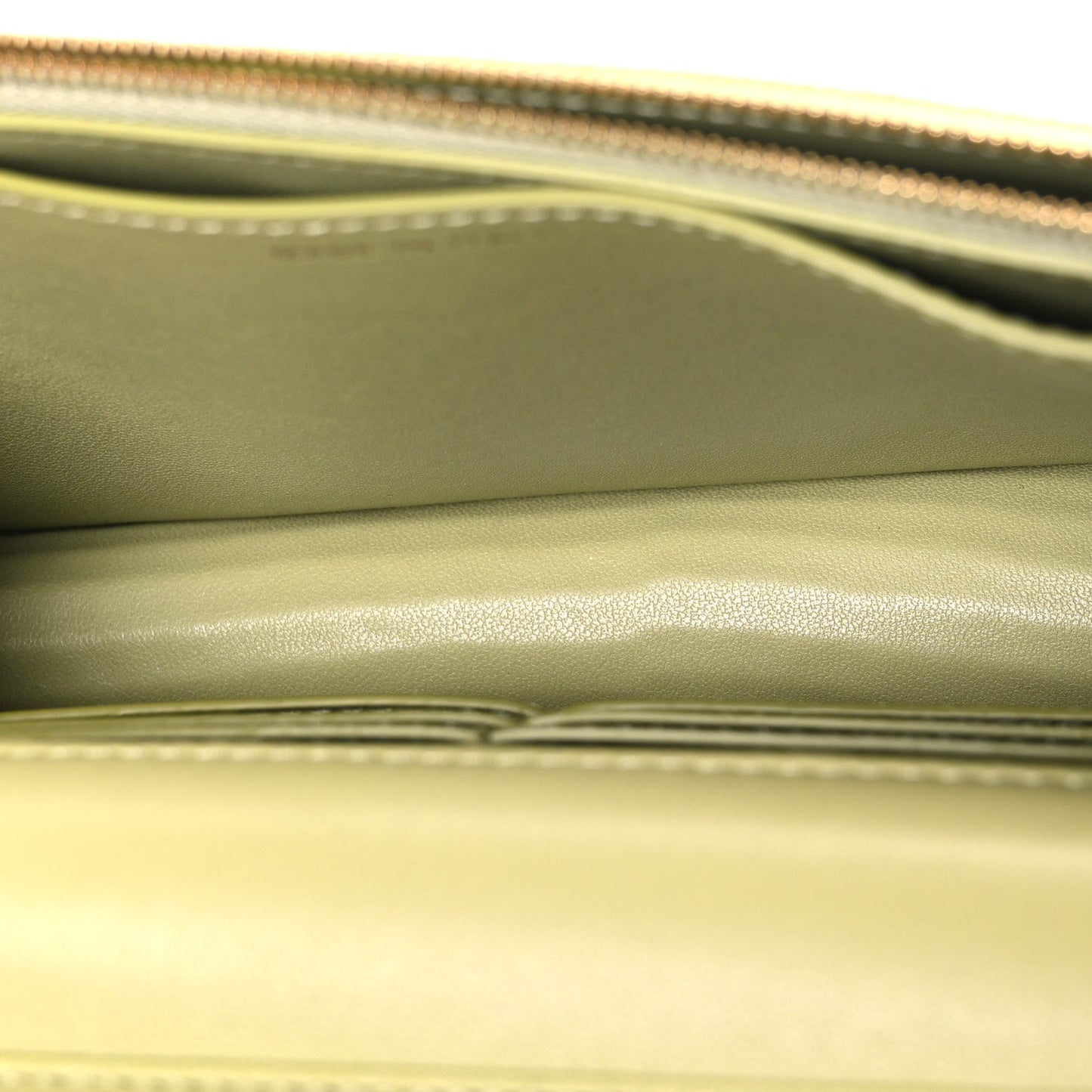 Calfskin Lizard Embossed Wallet On Chain WOC Green