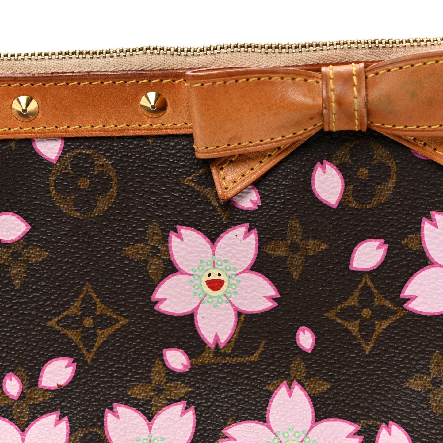 Monogram Cherry Blossom Pochette Accessories Brown