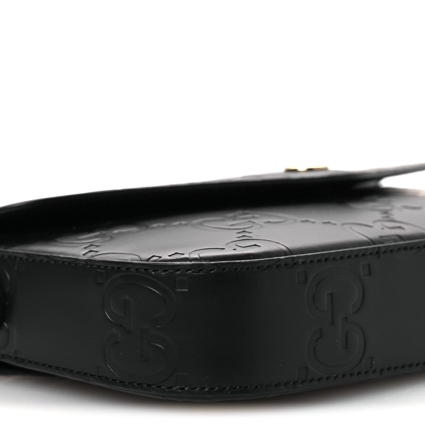 Gilbert Calfskin GG Super Mini Shoulder Bag Black