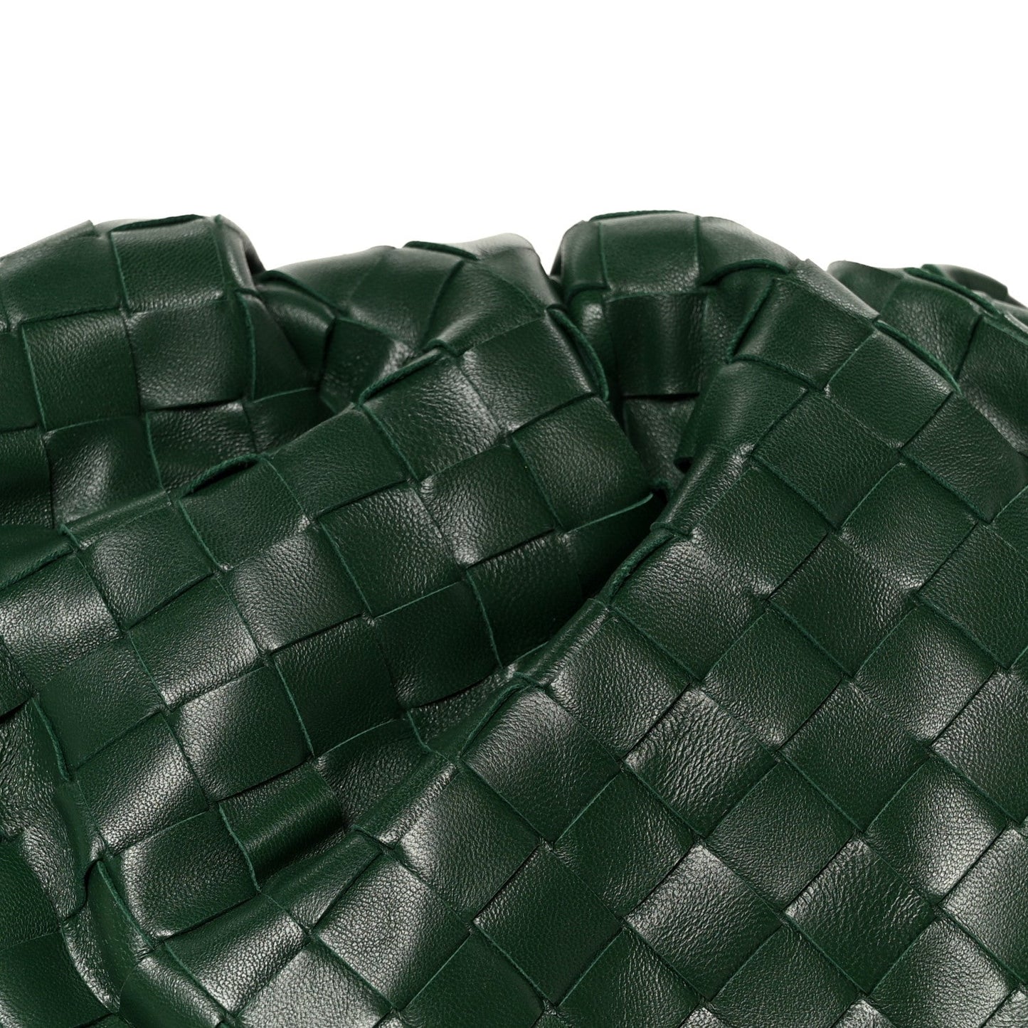 Nappa Maxi Intrecciato The Pouch Oversized Clutch Racing Green