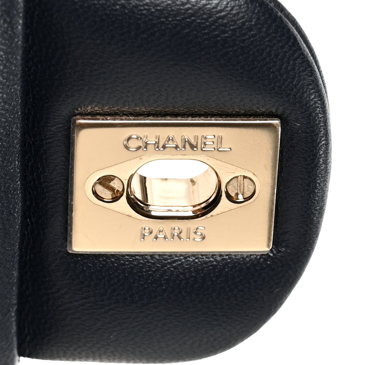 Lambskin Quilted Small Double Flap Navy