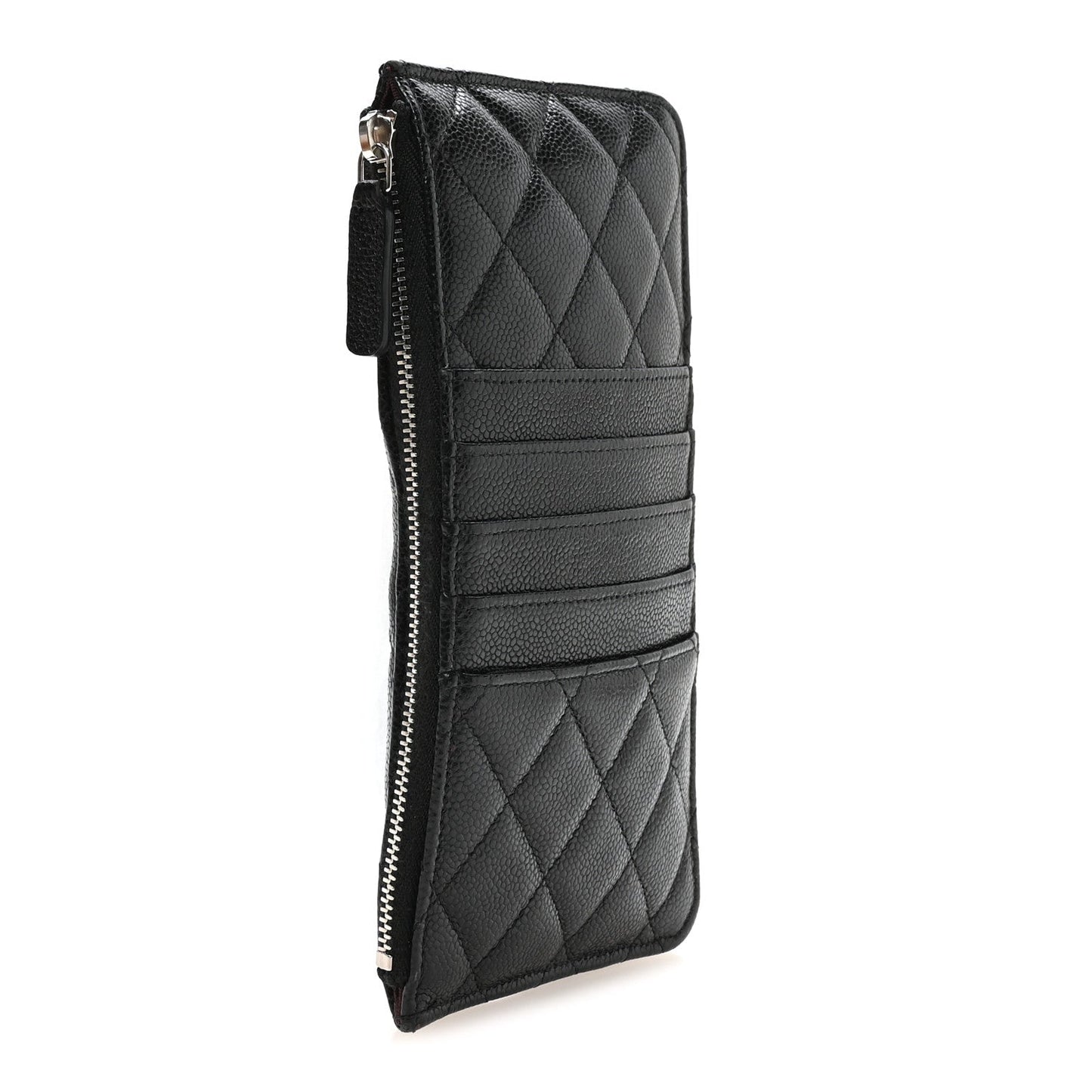Caviar Quilted Classic iPhone Pouch Black