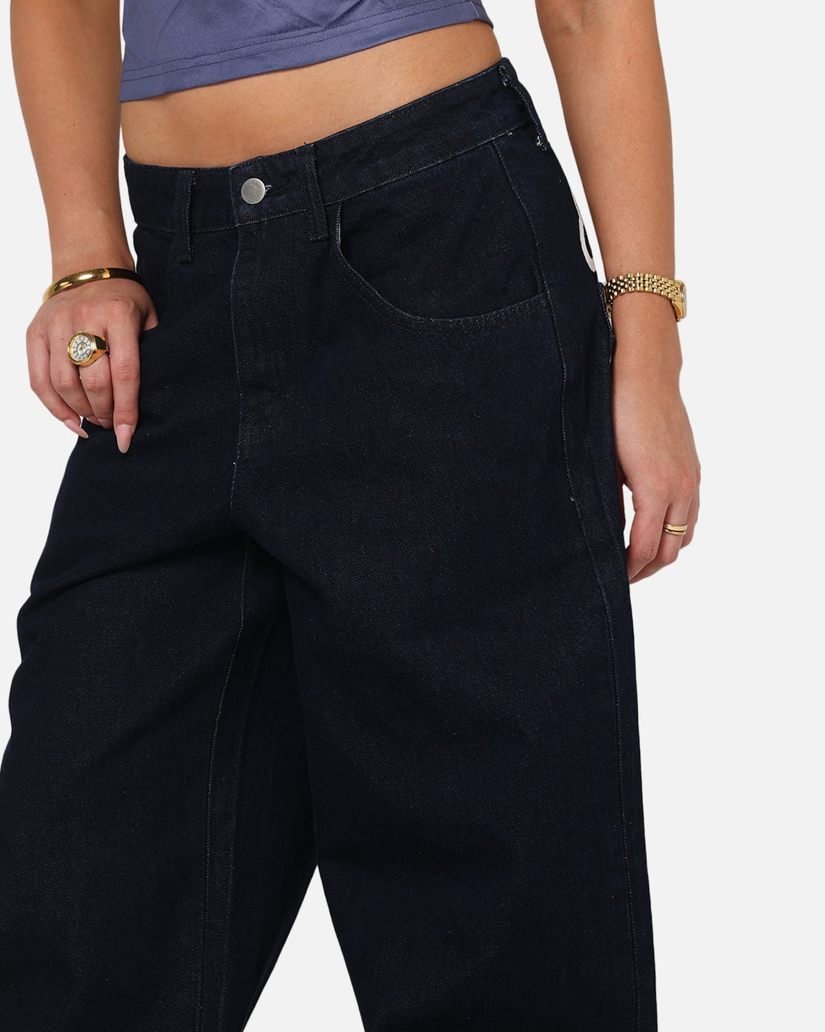 Ed Hardy Women's Cuffed Jeans Indigo