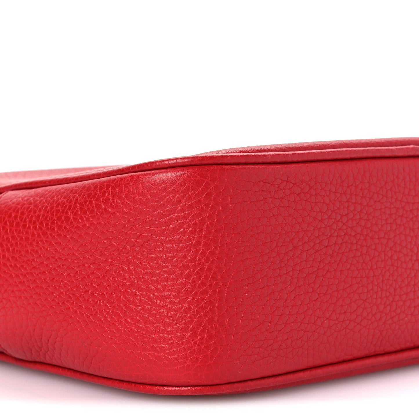 Pebbled Calfskin Small Soho Disco Bag Tabasco Red