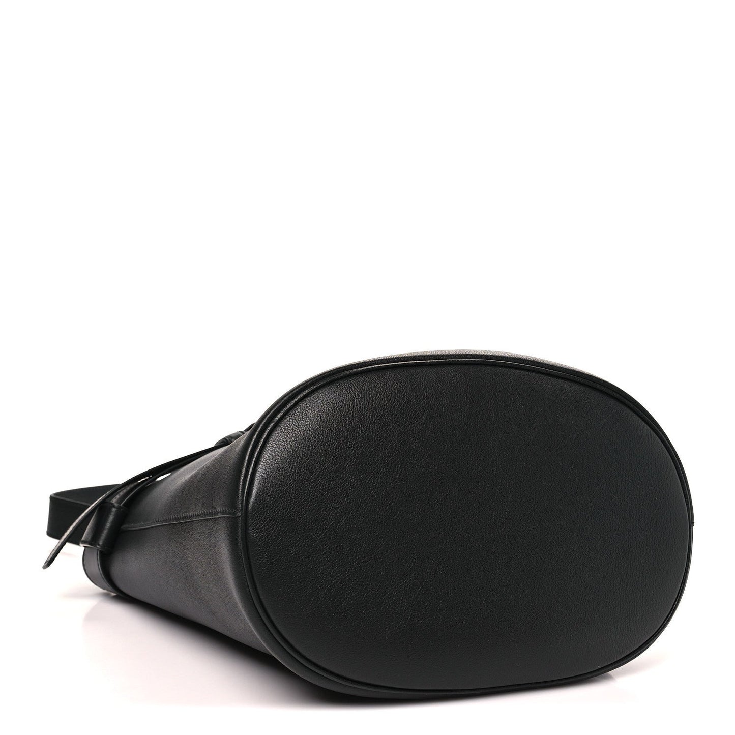 Soft Grained Vitello Daino Secchiello Bucket Bag Black