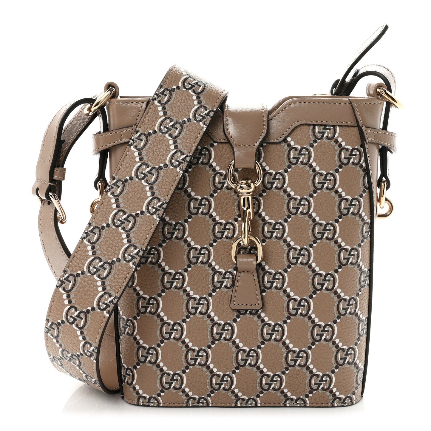 GG Shadow Monogram Mini Bucket Bag Beige