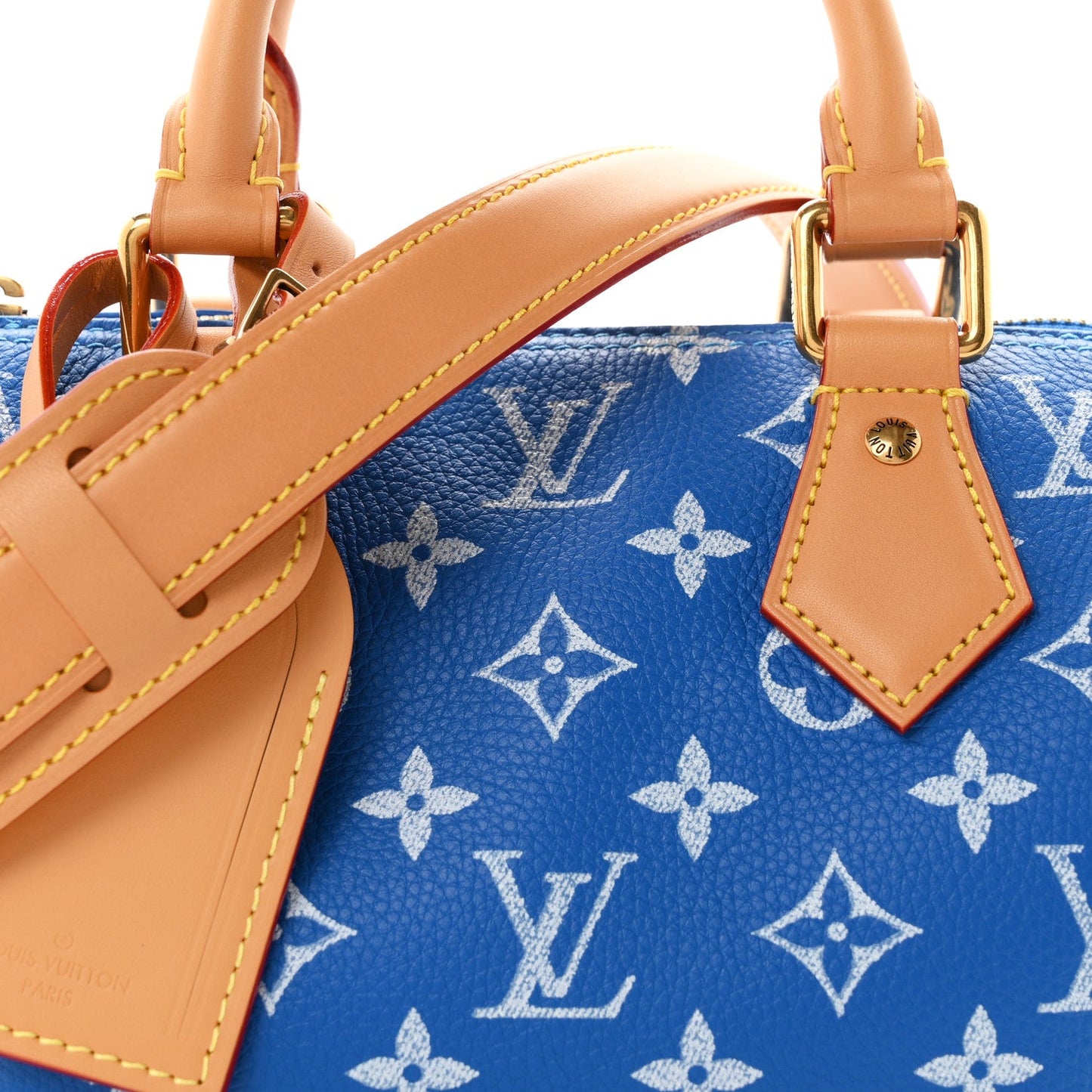 Calfskin Monogram Speedy P9 Bandouliere 20 Blue