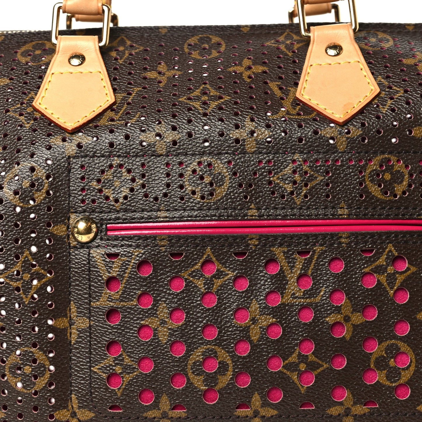 Monogram Perforated Speedy 30 Fuchsia