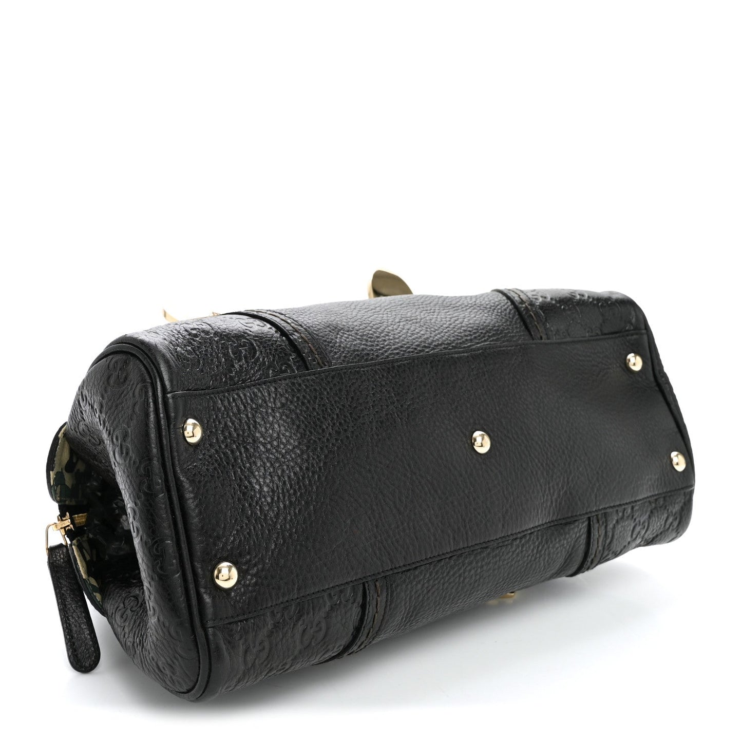 Calfskin Guccissima Signoria Bowler Bag Black