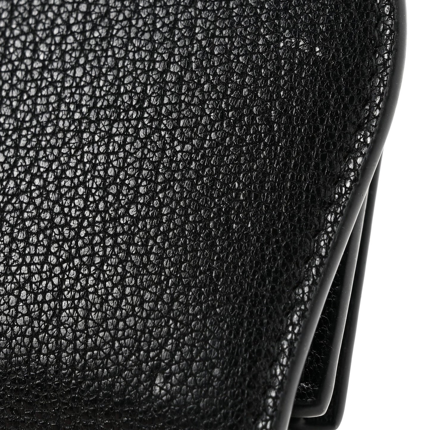 Goatskin Saddle Long Wallet Black